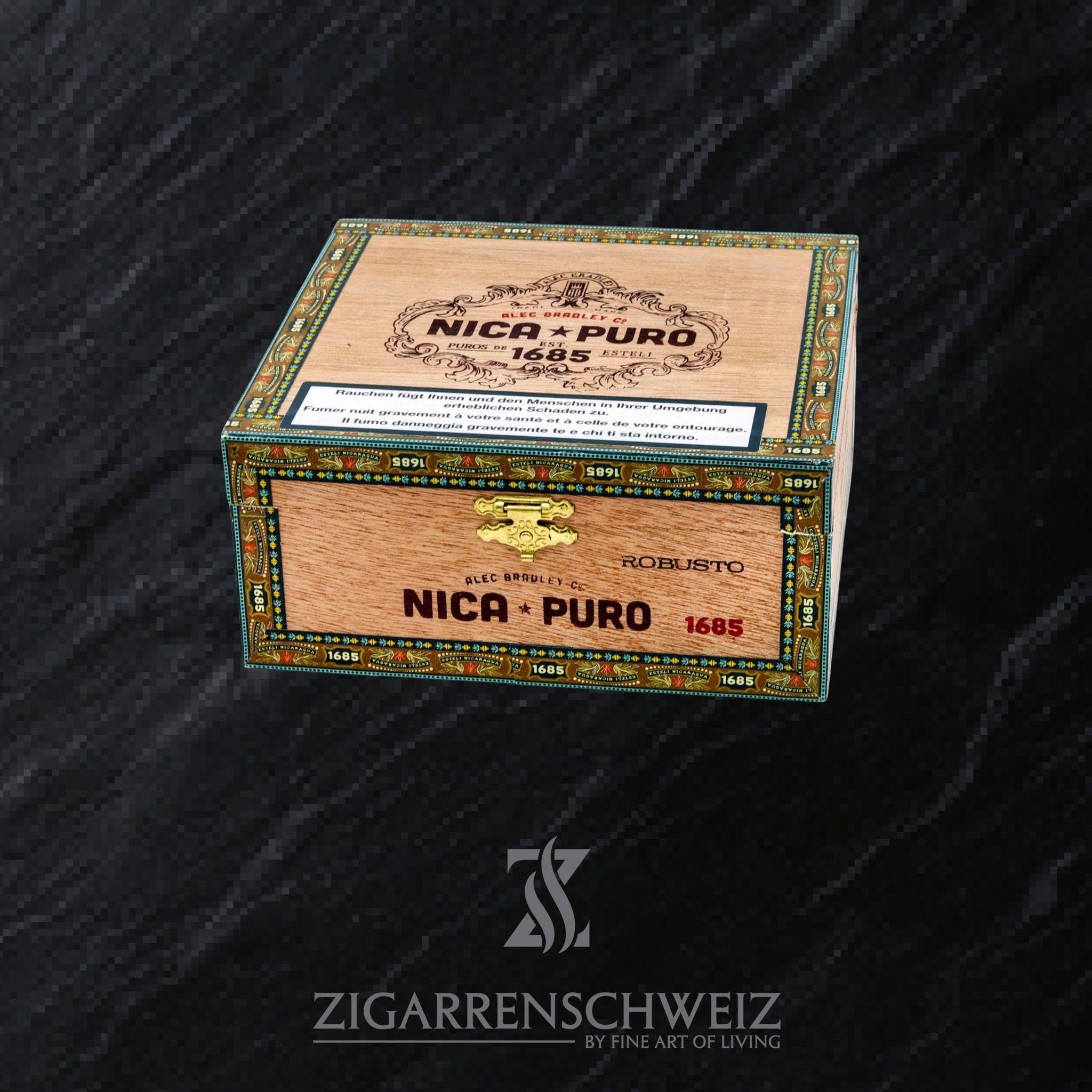 geschlossene Kiste Alec Bradley Nica Puro Zigarren im Robusto Format