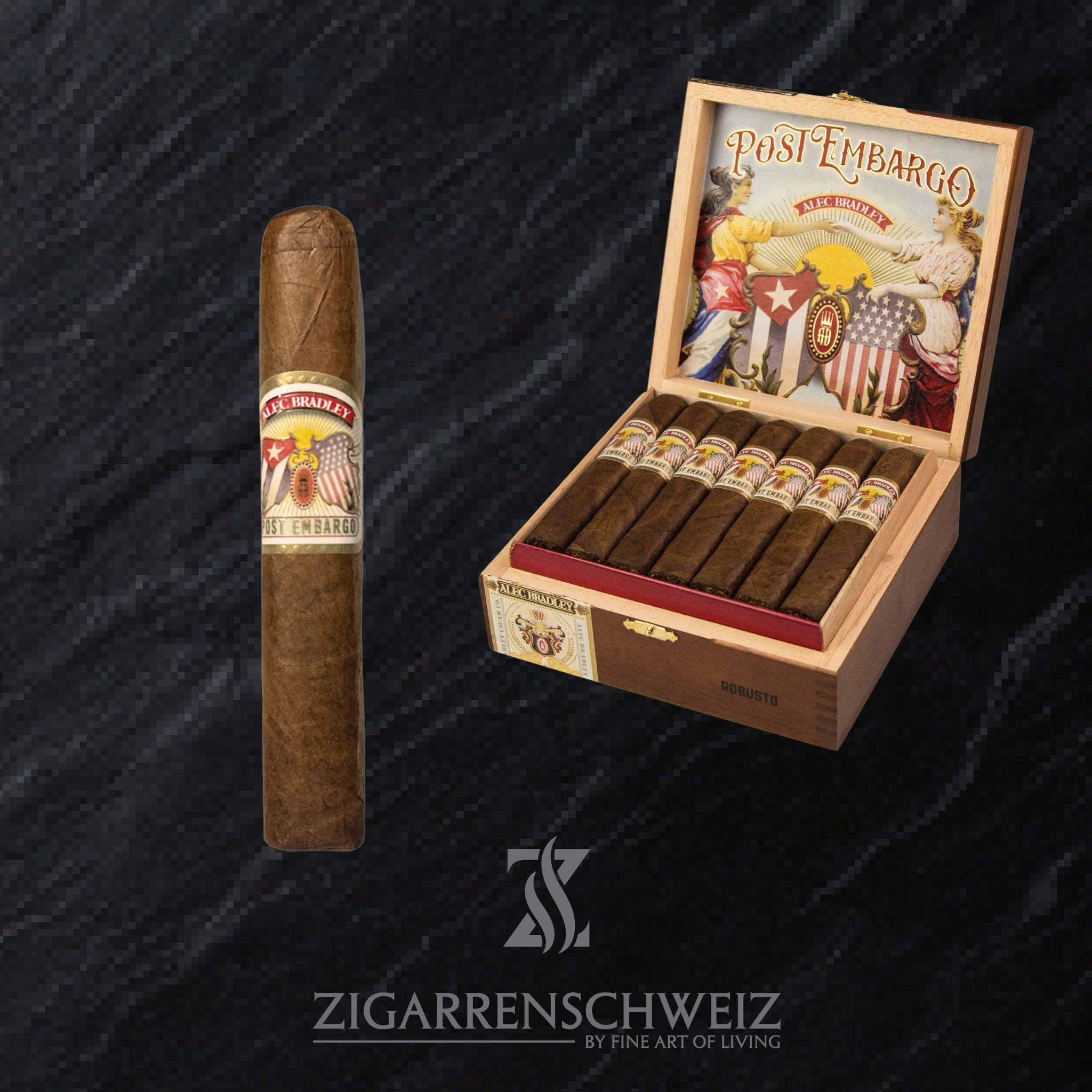 offene Kiste Alec Bradley Post Embargo Zigarren im Robusto Format