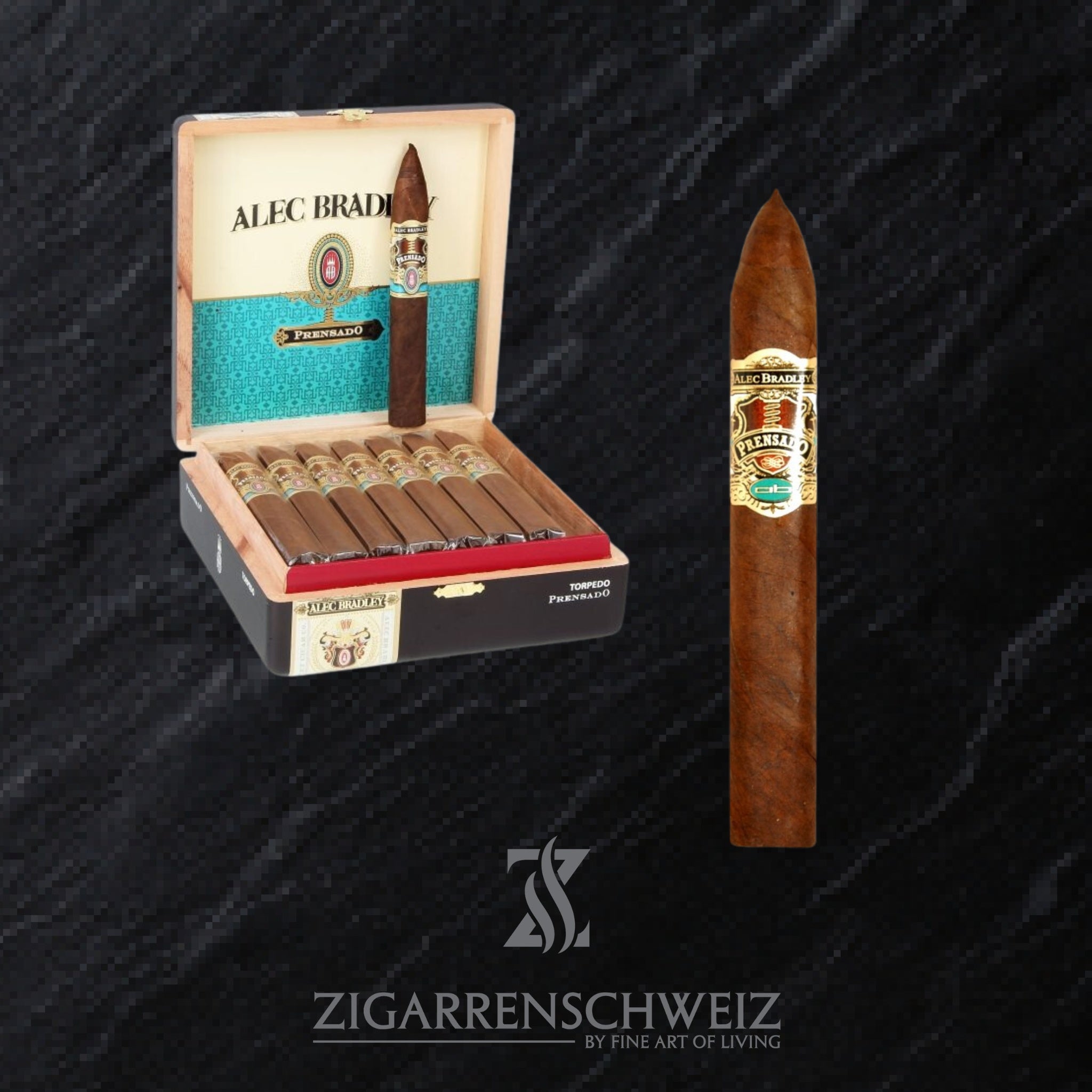 Alec Bradley Prensado Torpedo Zigarren Kiste offen