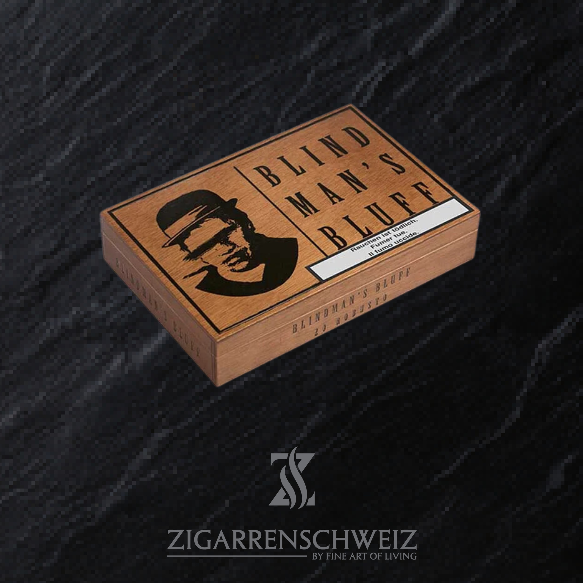 geschlossene Kiste Caldwell Blind Man's Bluff Zigarren im Robusto Format