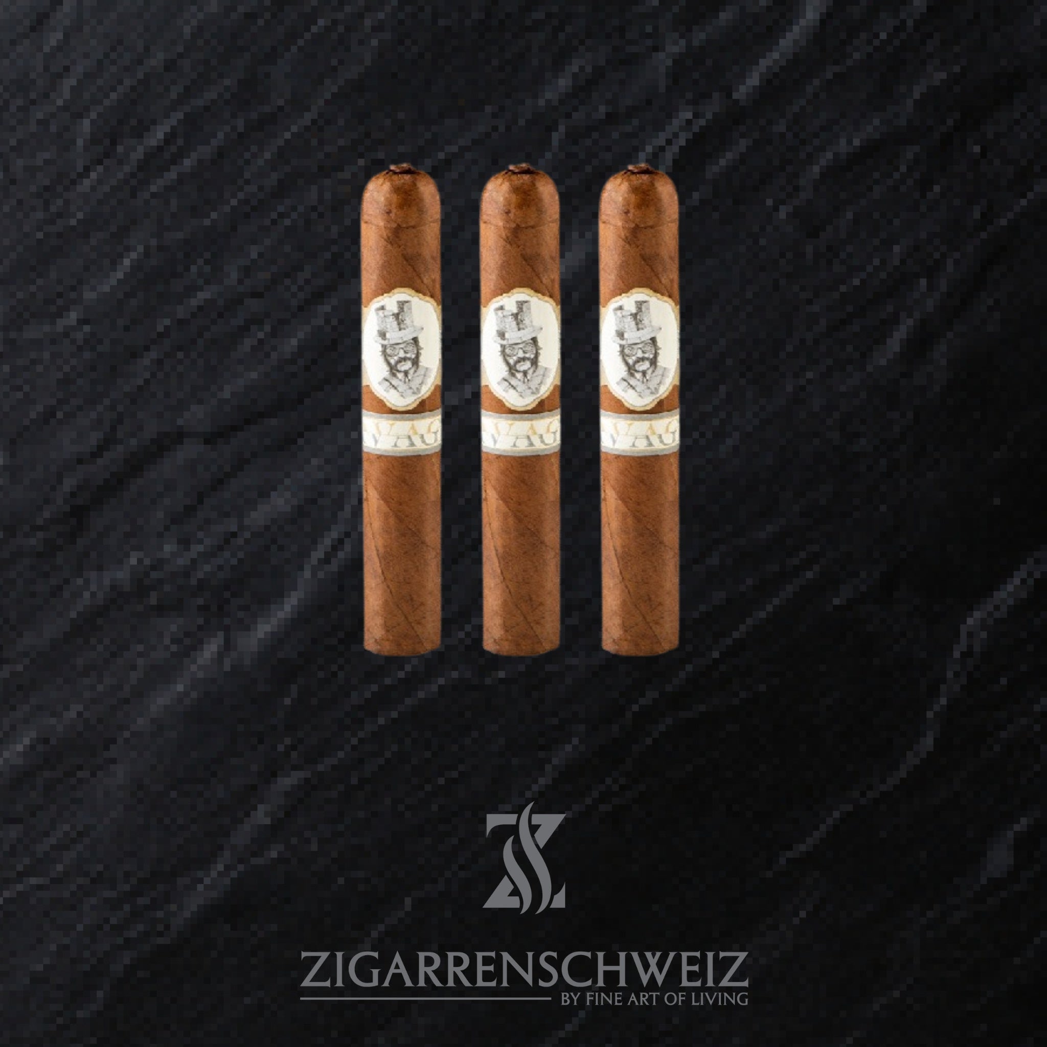 3er Etui Caldwell Savages Zigarren im Robusto Format