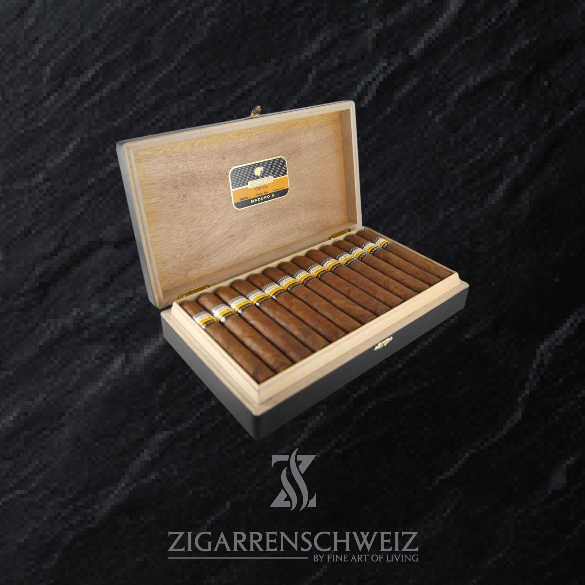 25er Kiste offene Cohiba Maduro 5 Zigarren im Genios Format