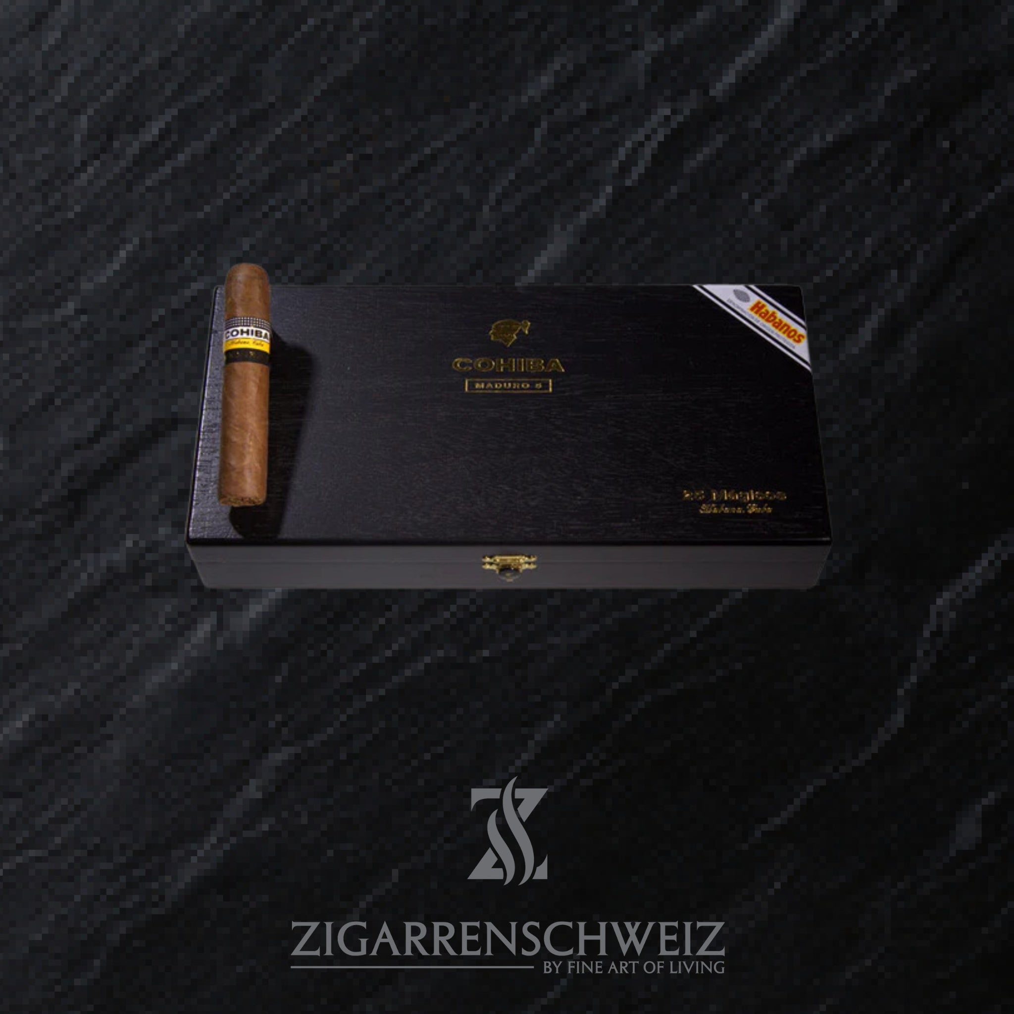 geschlossene Kiste Cohiba Maduro 5 Zigarren im Magicos Format