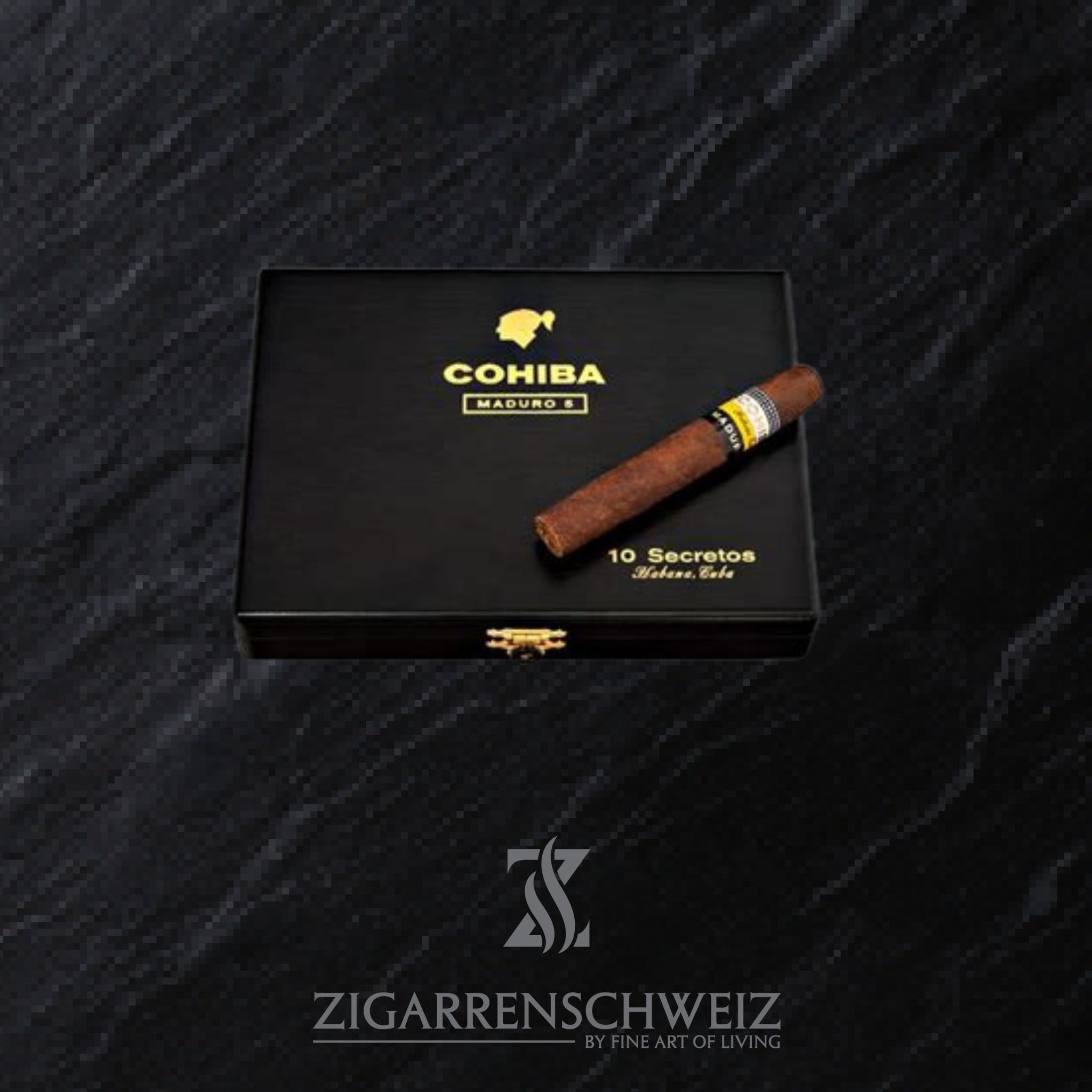 geschlossene Kiste Cohiba Mandura 5 Zigarren im Secretos Format